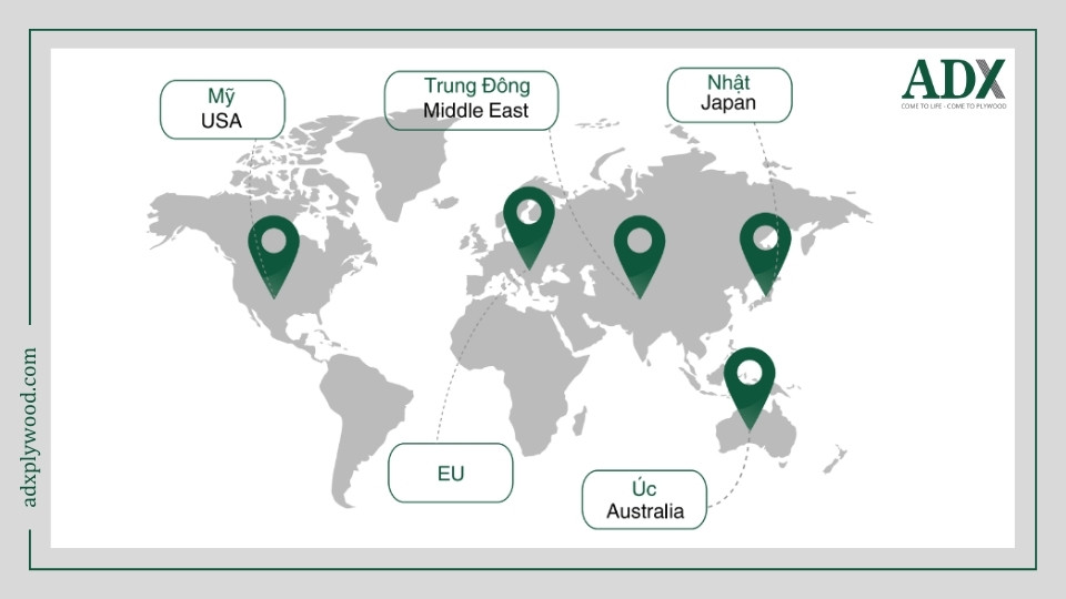 Những thị trường gỗ chủ chốt của Việt Nam